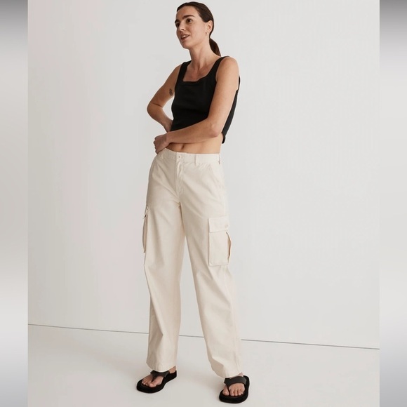 Madewell Pants - Madewell Garment-Dyed Low-Slung Straight Cargo Pants Size 24